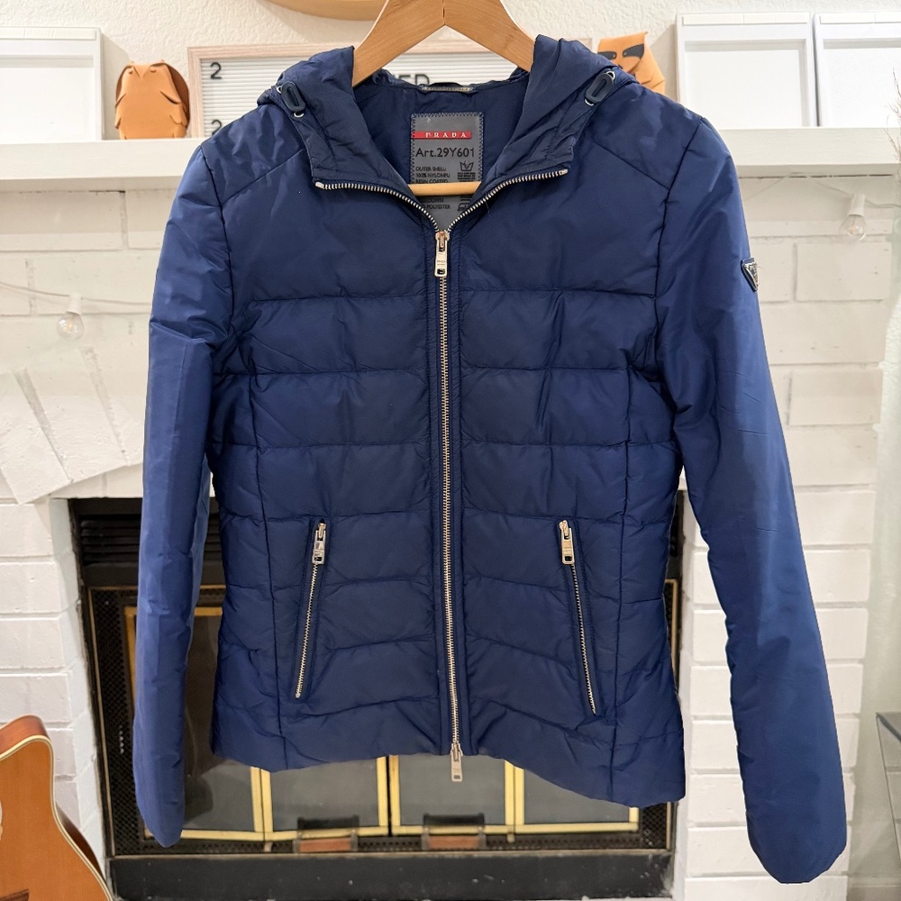 Vintage 2013 Prada Sport Puffer Padded Goose Down Hooded Jacket